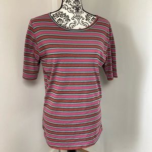 LulaRoe Gigi, size xl, army green and corals w black and purple.